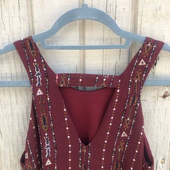 She and Sky Maroon Striped Arrow Dress - Picture 2 of 4